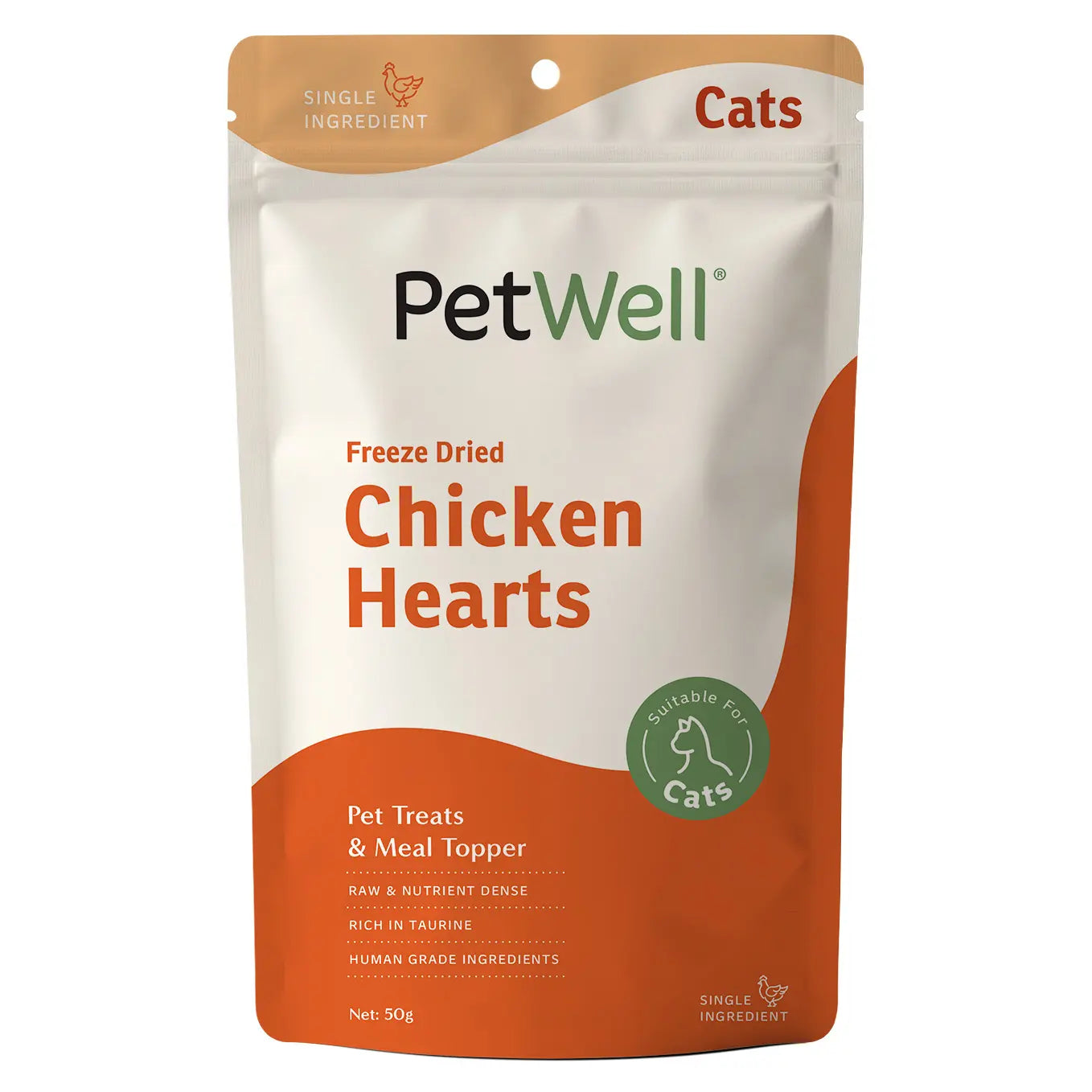 PetWell Freeze dried chicken heart Treats