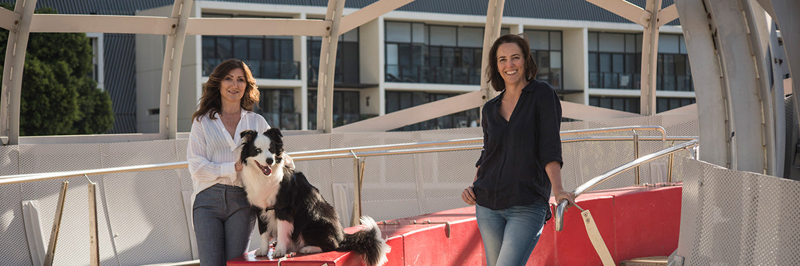 Ayda, Archie and Tracey on Webb bridge