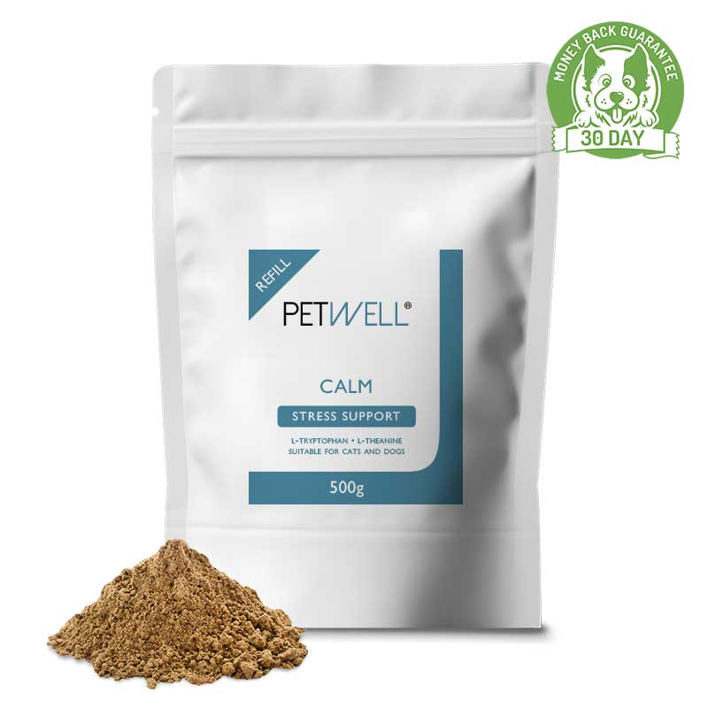 Anxiety-supplement-for-cats-and-dogs-500g-PetWell-30 day guarantee