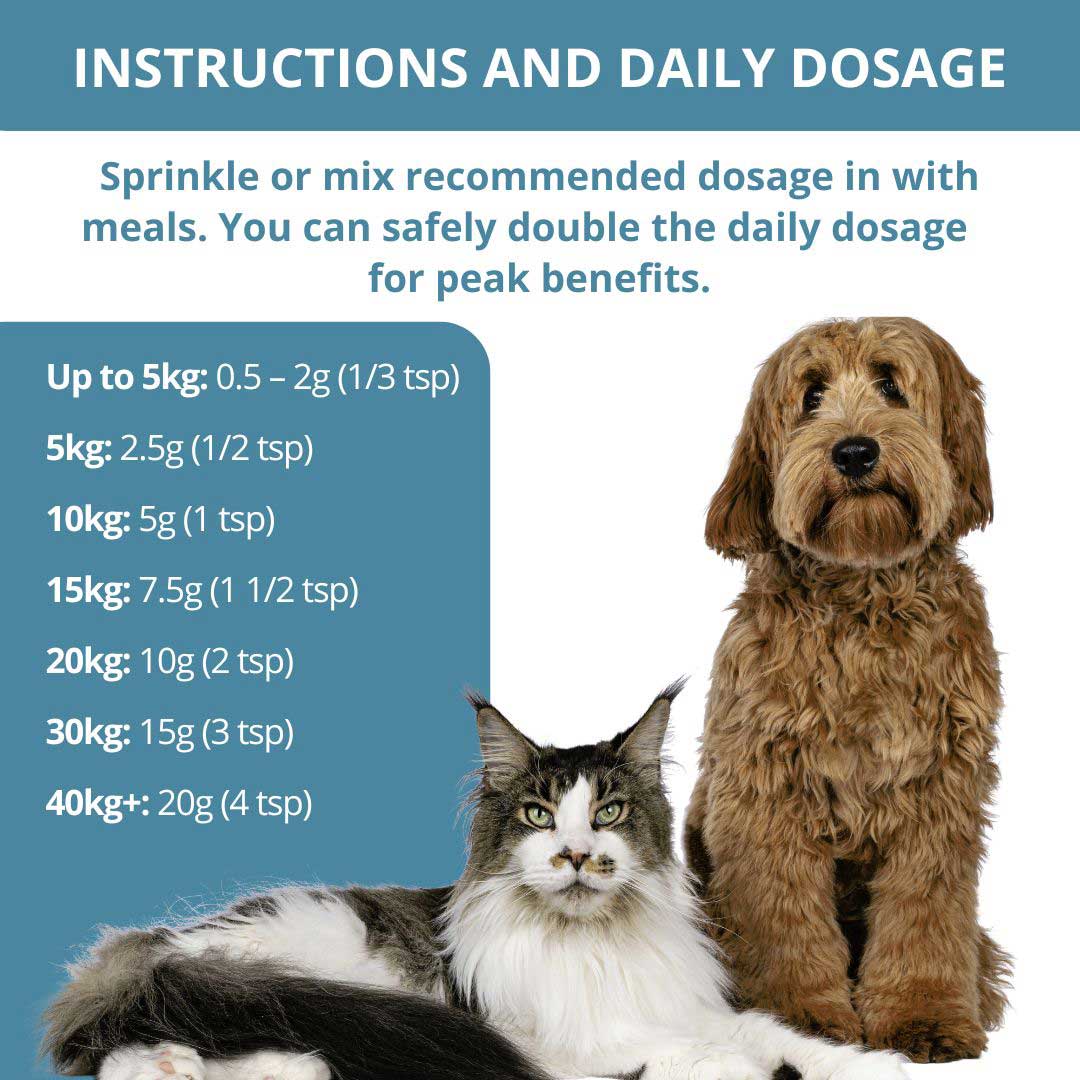 Anxiety support supplement - PetWell CALM Instructions and Daily Dosage