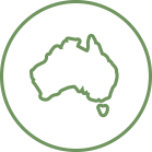 Map of Australia indicating Australian made products