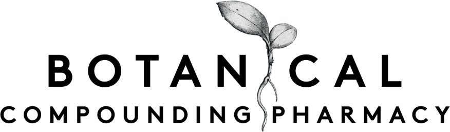 Logo of Botanical Compounding Pharmacy with a plant illustration on a white background