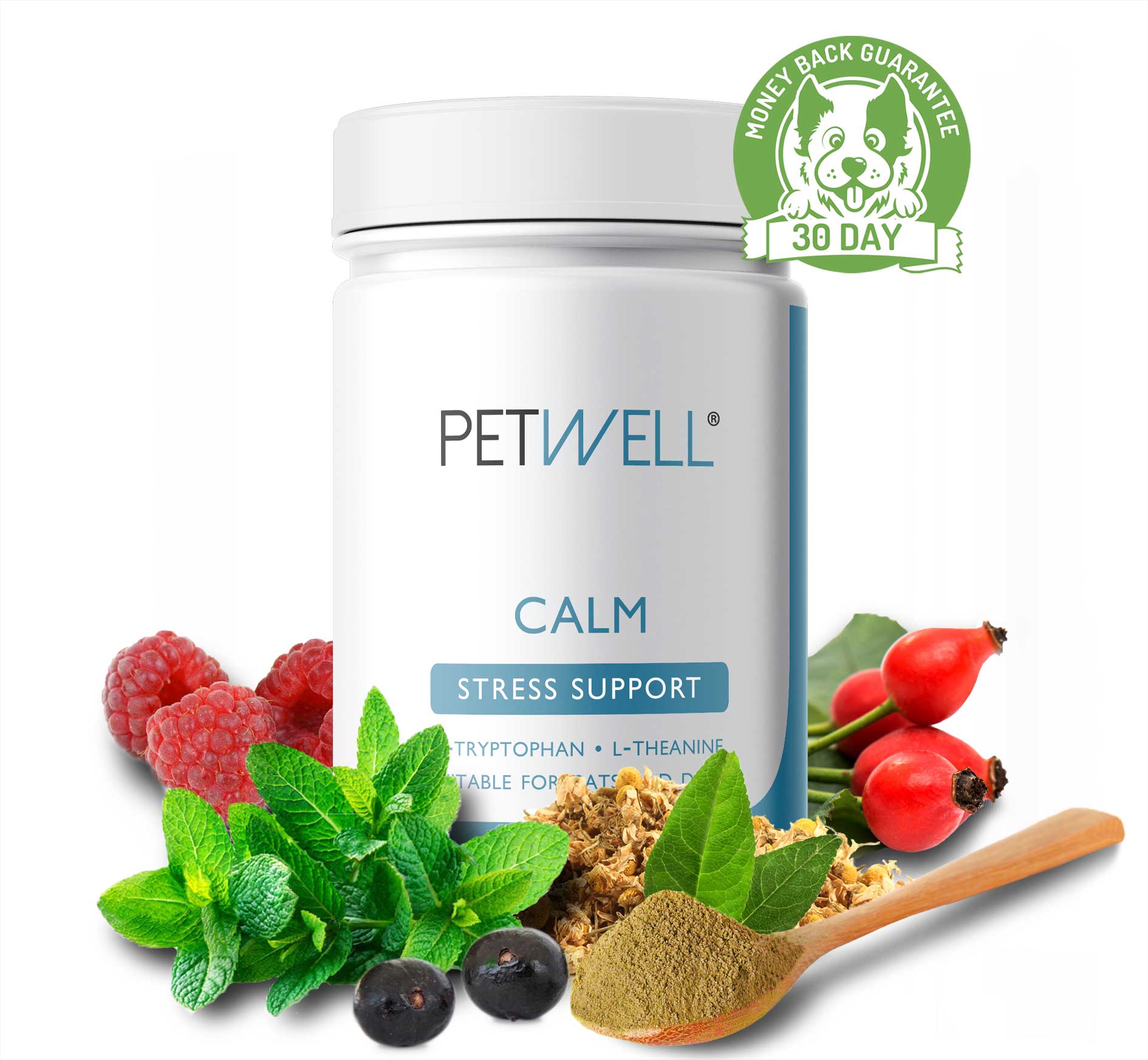 CALM-supplement-for-cats-and-dogs-with-anxiety-Formulated-by-a-Pet-Naturopath-using-all-natural-human-grade-ingredients-30 day guarantee