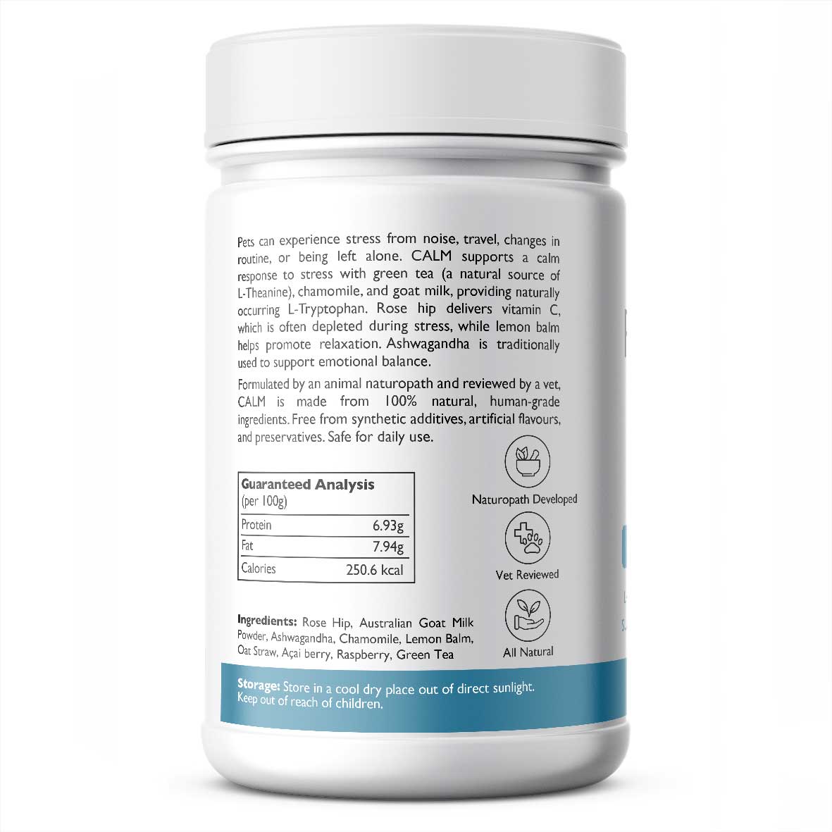 CALM-supplement-for-cats-and-dogs-with-anxiety-Formulated-by-a-Pet-Naturopath-using-all-natural-human-grade-ingredients-nutrition analysis