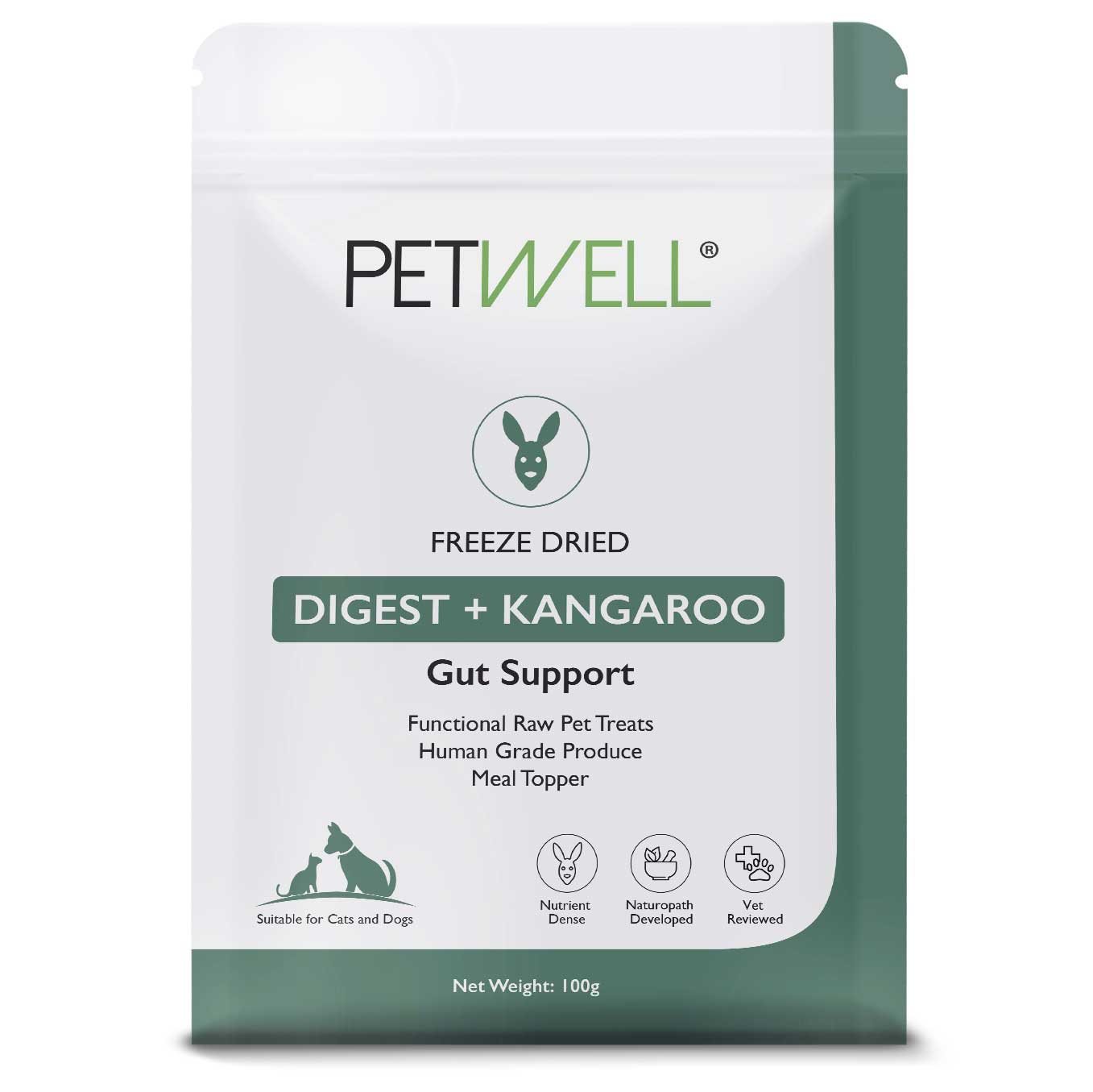 DIGEST_Kangaroo-Functional-Healthy-Treats-Freeze-dried-protein-infused-with-PetWell-DIGEST-supplement-for-healthy-gut-for-cats-and-dogs-with-gut-health-issues