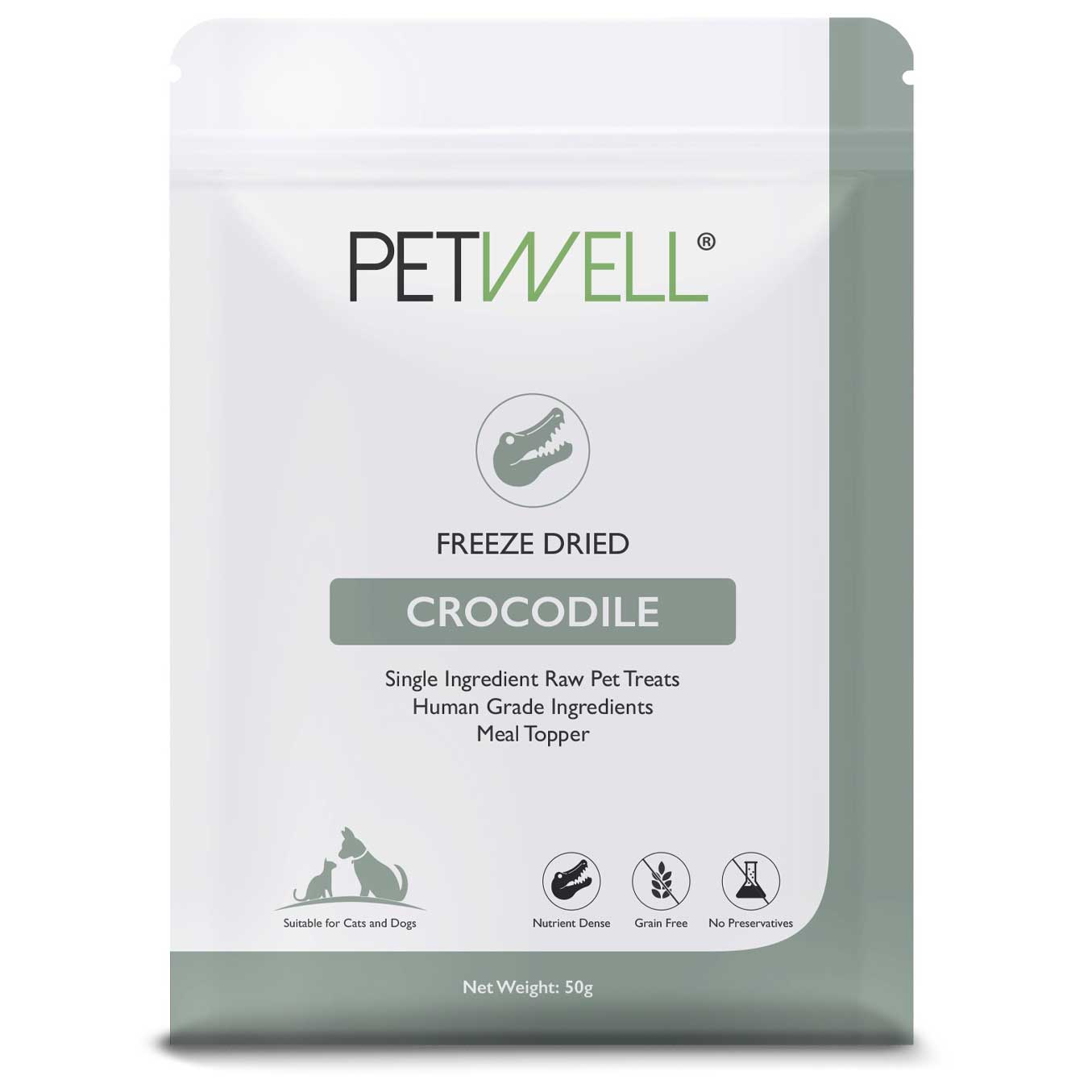 Freeze-dried crocodile treats novel protein for pets with allergies by PetWell