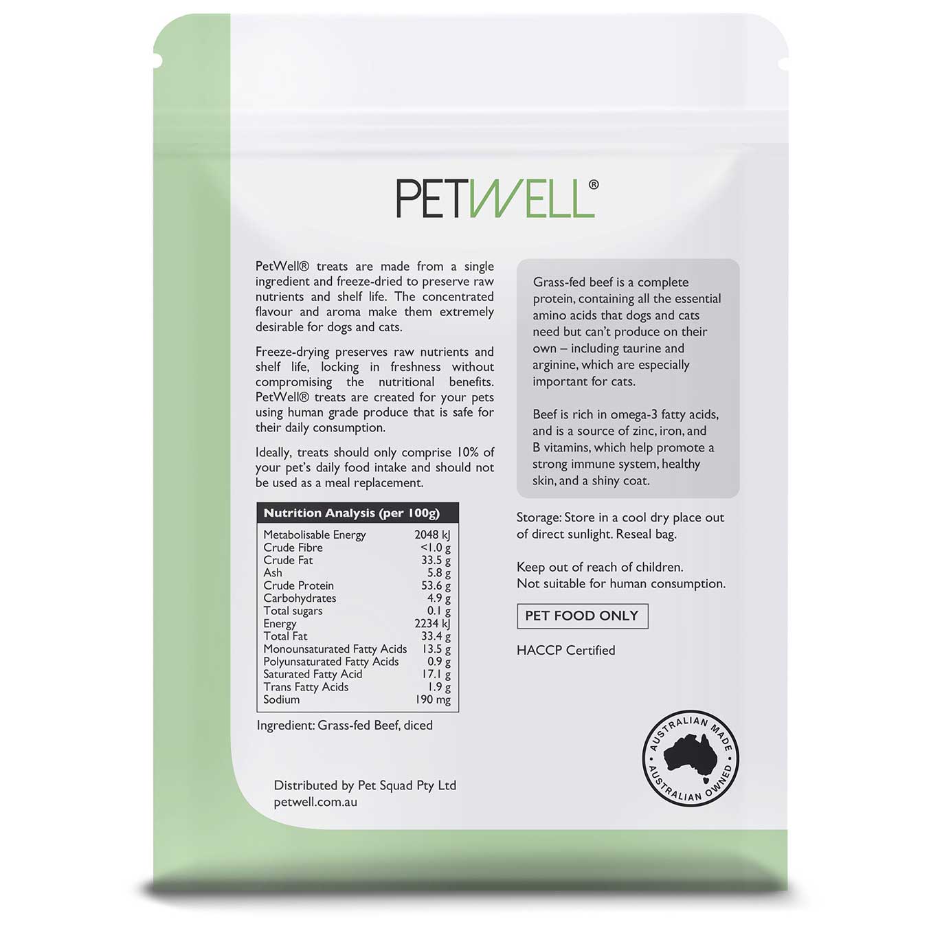 Freeze-dried-grass-fed-beef-lean-protein-dog-and-cat-treats-PetWell-back