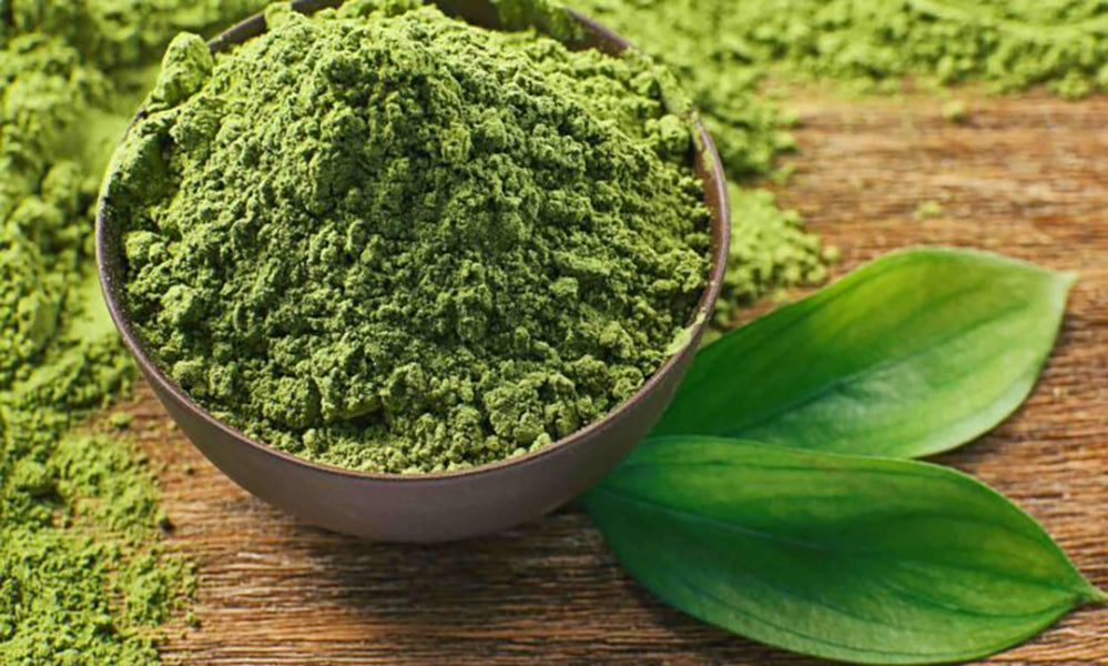 Powdered Green Tea in a small bowl