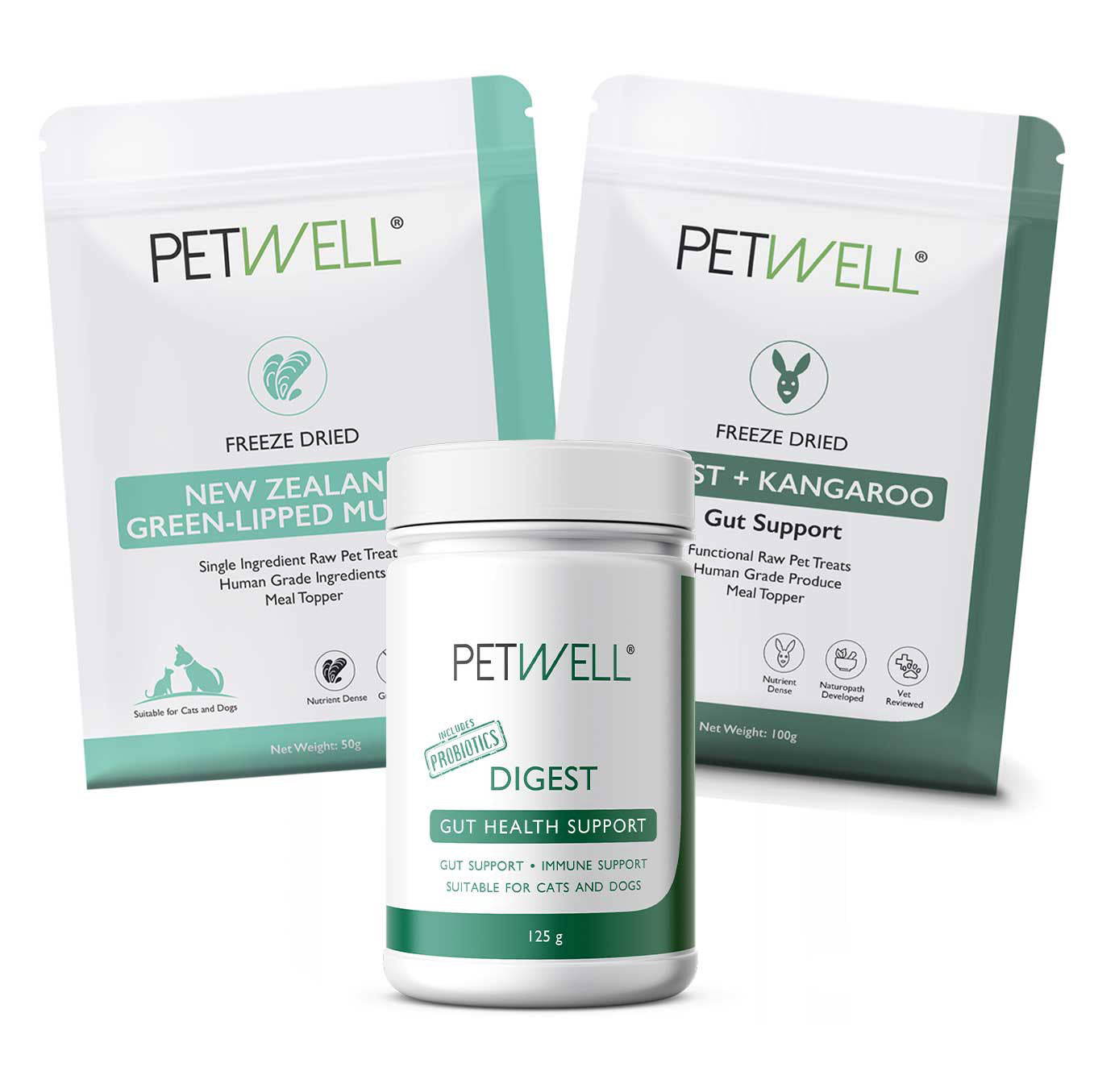 Gut Wellness Pack for Dogs Cats PetWell