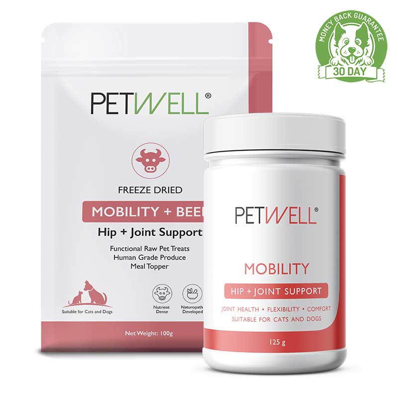 MOBILITY-supplement-for-cats-and-dogs-with-Joint-issues-Formulated-using-all-natural-human-grade-ingredients-treat-bundle-30 day guarantee