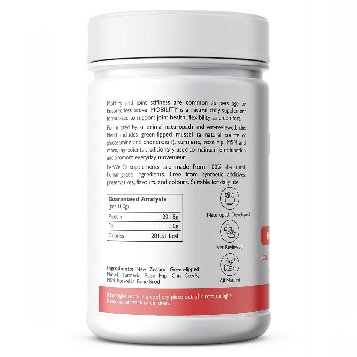 MOBILITY-supplement-for-cats-and-dogs-with-Joint-issues.-Formulated-using-all-natural_-human-grade-ingredients-nutrition analysis