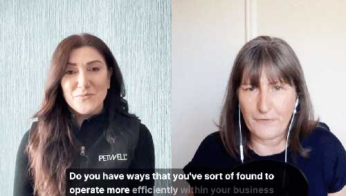 Ayda Hornak and Taryn Michie talking on the Pet Biz Projects Podcast