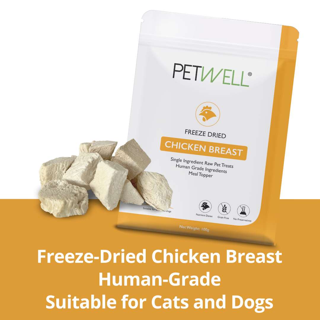 PetWell freeze dried chicken breast pack