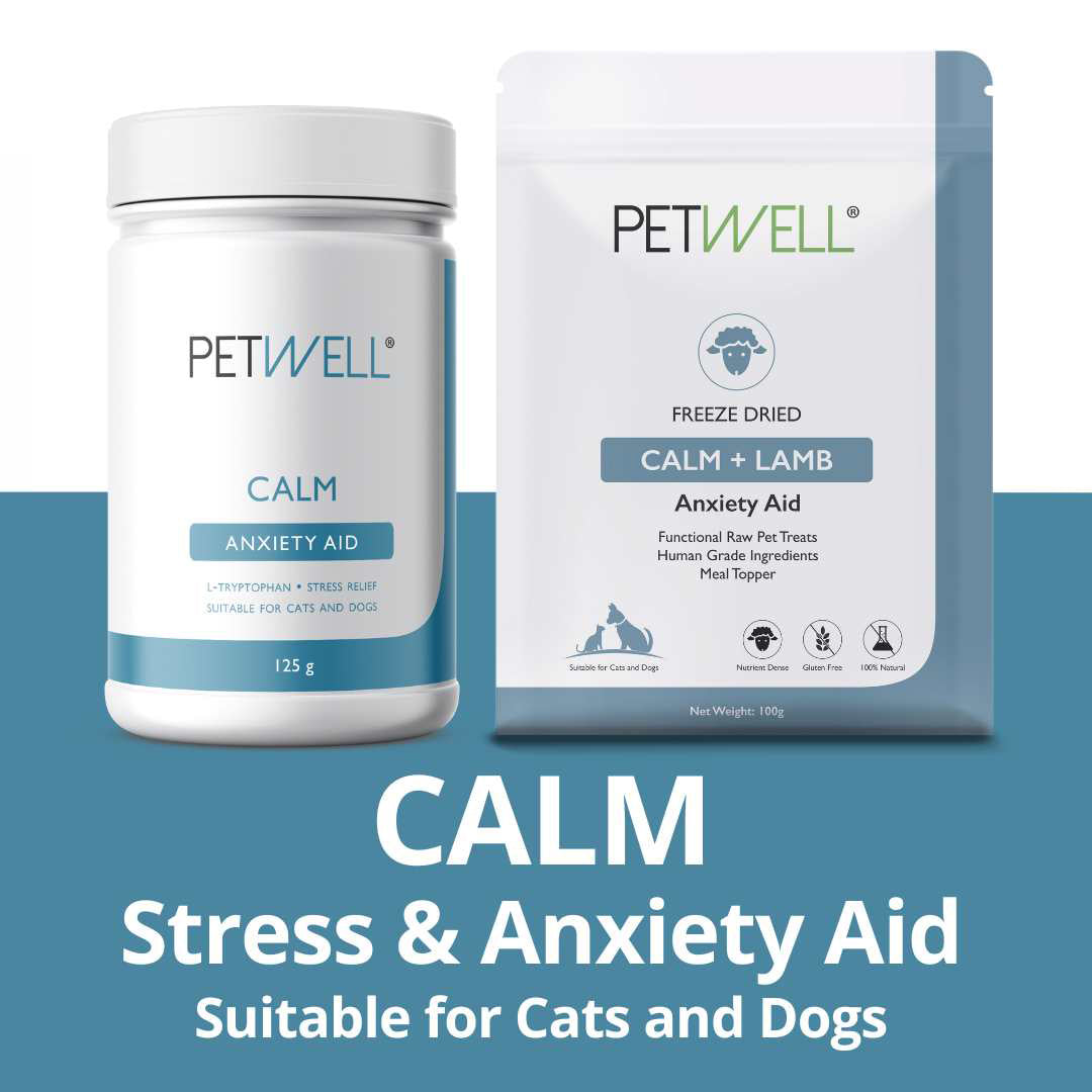 PetWell CALM supplement and functional treat packs
