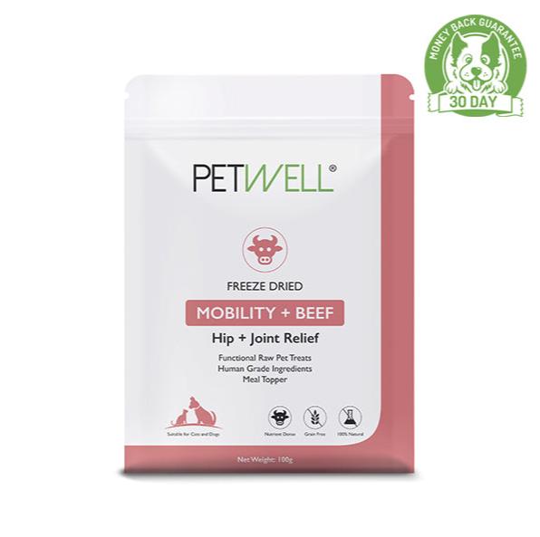 PetWell MOBILITY+beef functional treat pouch