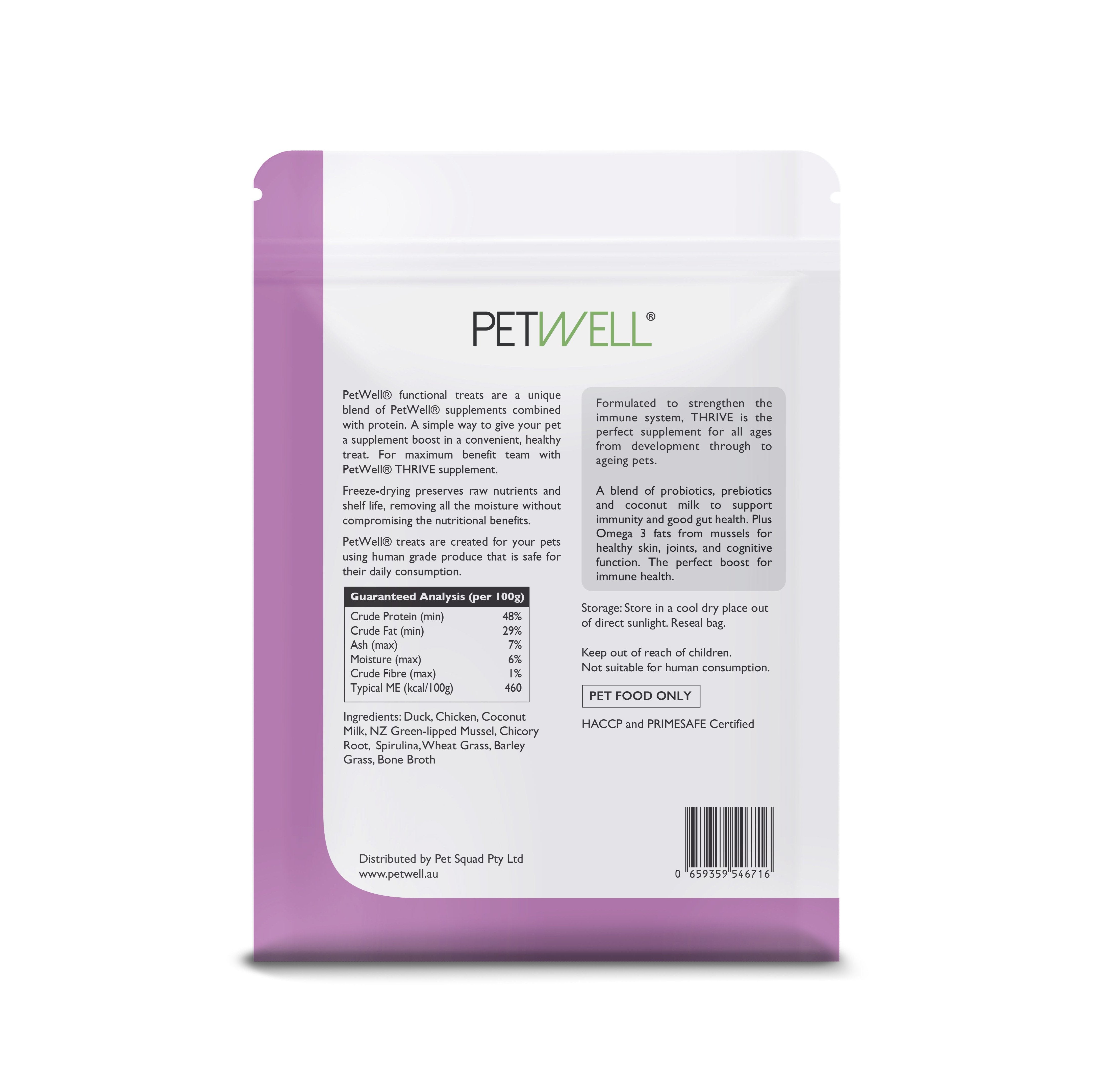 PetWell THRIVE Functional Treat back