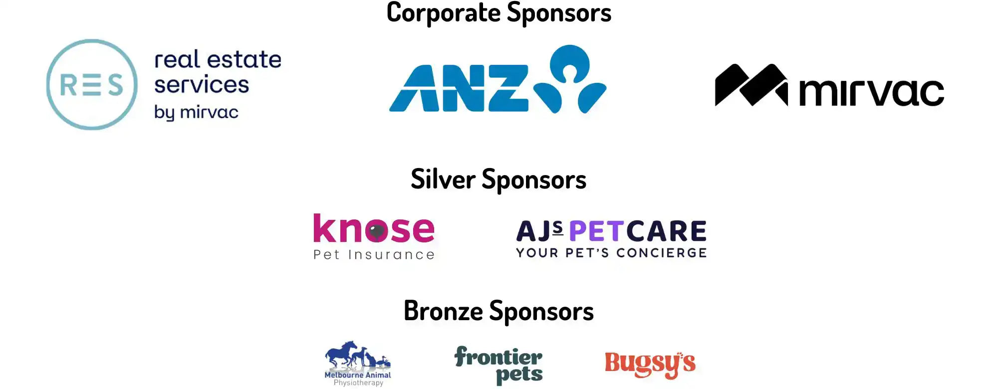 Walk for PetWellness sponsor logos