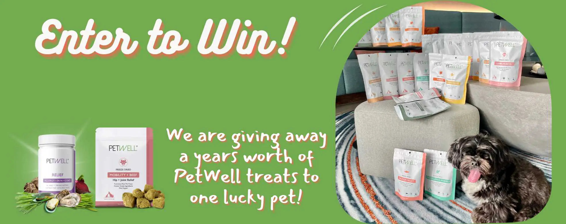 Win a years supply of petwell treats MOB